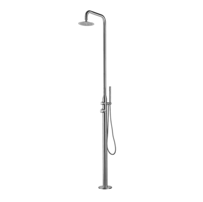 Heatgene Outdoor Shower with Body Jets & Handheld Shower Head for Poolside/Patio Drench Shower