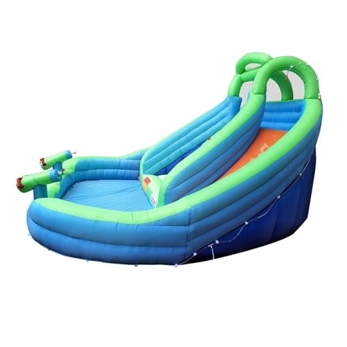 Aleko Commercial Grade Inflatable Dual Water Slide Bounce House with Splash Pool and Blower - BHMRIVER-AP