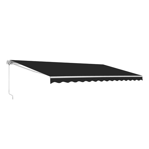 Aleko Motorized Retractable Patio Awning 16 x 10 Feet Black - AWM16X10BK81-AP