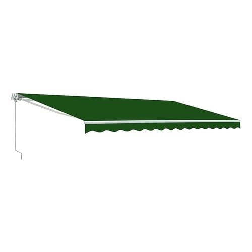 Aleko Motorized Retractable Patio Awning 16 x 10 Feet Green - AWM16X10GREEN39-AP