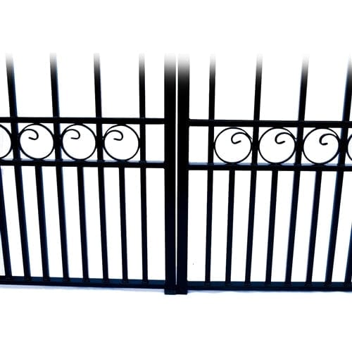 Aleko Steel Dual Swing Driveway Gate Paris Style 12 x 6 ft - DG12PARD-AP