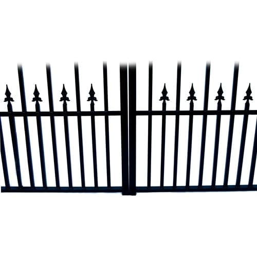 Aleko Steel Dual Swing Driveway Gate Prague Style 12 x 6 ft - DG12PRAD-AP