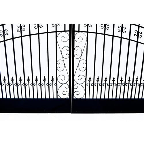 Aleko Steel Dual Swing Driveway Gate Venice Style 12 x 6 ft - DG12VEND-AP