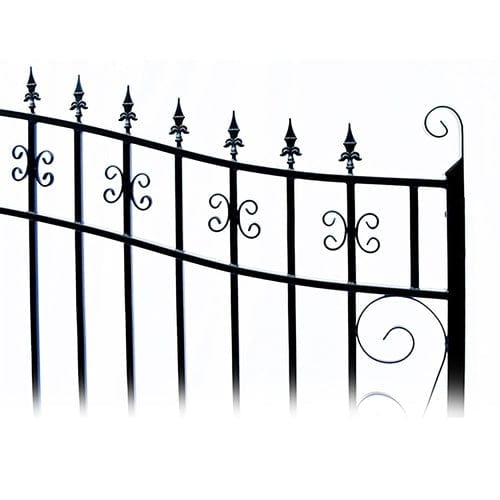 Aleko Steel Dual Swing Driveway Gate Venice Style 12 x 6 ft - DG12VEND-AP