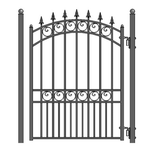 Aleko Steel Pedestrian Gate London Style 5 ft - PGLON-AP