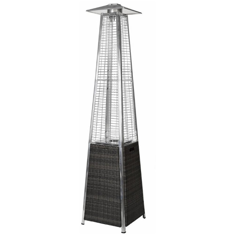 RADtec Tower Flame 89-Inch Tall Black & Grey Wicker Propane Patio Heater (TF1-WK-BLK-GRY)