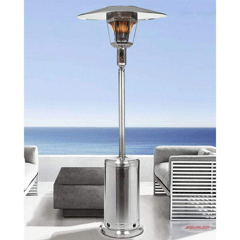 RADtec Real Flame 96-Inch Tall Stainless Steel Natural Gas Patio Heater (96-NTR-GAS-SS)